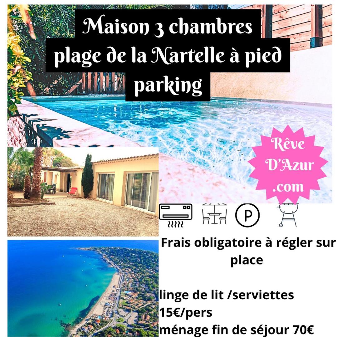 Maison Familiale Avec Piscine Privee, Plage A Pied, Frais Obligatoires A Regler A L'Arrivee, Linge 15E Par Pers & Menage 70E Par Sejour Voir Profil Mandatory Fees In Cash To Be Paid On Arrival Linen 15E Per Person 70E Housekeeping Per Stay Sainte-Maxime Zewnętrze zdjęcie
